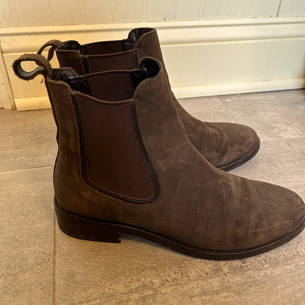 - Thursday Boot Company Chelsey Duchess Suede Leather Slip-on Boots Women's 7.5